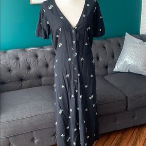 Button Up Floral Dress